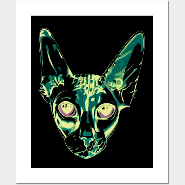 Sphynx Cat Wall Art by RaLiz